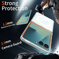 Étui transparent magnétique en TPU et PC anti-rayures pour Samsung Galaxy Z Flip 8, coque de protection transparente pour Samsung Z Flip 8