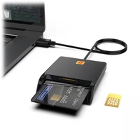 Lector de Tarjetas de Plástico USB Externo Mini ISO7816, Nuevo de Fábrica, Venta al Por Mayor, para Computadora y Teléfono Inteligente