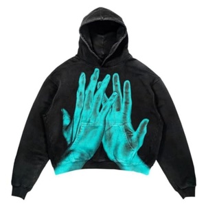 Sweat-shirt à capuche oversize brodé pour homme, style Y2K Harajuku Hip Hop Streetwear décontracté, en polaire, pour l'automne - Product Image 5