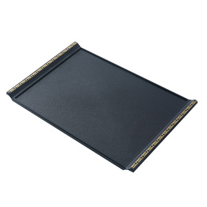 Bandeja de Servicio Estilo Japonés Rectangular Negra con Borde Dorado para Restaurante, Hotel, Servicio de Té - Product Image 3