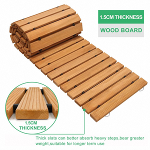 Plancher <span class=keywords><strong>de</strong></span> jardin extérieur moderne en bois massif, terrasse, résistant aux intempéries, taille personnalisable, sol <span class=keywords><strong>de</strong></span> plage - Product Image 6