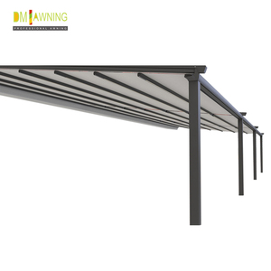 Auvent de pergola en PVC d'extérieur, lumière LED, pergola d'extérieur <span class=keywords><strong>à</strong></span> <span class=keywords><strong>vendre</strong></span>, aluminium, aluminium revêtu de poudre d'extérieur, support en aluminium 48x40mm - Product Image 1