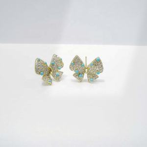 Pendientes grandes de plata de ley 925 personalizados, estilo occidental único, joyería de moda, geométricos, gruesos, chapados en oro de 14k, con esmalte. - Product Image 3