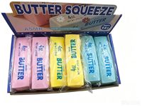 En gros Jouet Squishy Kawaii en forme de bâton de beurre croustillant et couineur, à rebond lent, pour décompression et simulation sensorielle, Boîte mystère