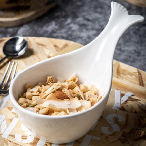 Beluga-juegos de vajilla en forma de cola para boda, cuencos de sabor para salsa de inmersión, cerámica, condimentos - Product Image 5