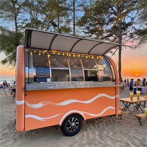 2025 Factory Fast Classic Truck Outdoor Bakery Tacos Hot Dog <b>Cart</b> Mobile Food Trailer For USA - Product Image 1