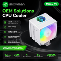 Ventilateur de refroidissement pour PC SNOWMAN, 6 caloducs, refroidisseur d'air pour processeur, dissipateur thermique pour processeur de bureau, compatible avec LGA 1700 1200 1366 115x AM5 AM4
