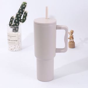 Double Wall <b>Car</b> Travel H4.0 Handle Tumbler 40oz <b>Mug</b> Lid Straw Anti-Slip ODM OEM Custom Brand - Product Image 3