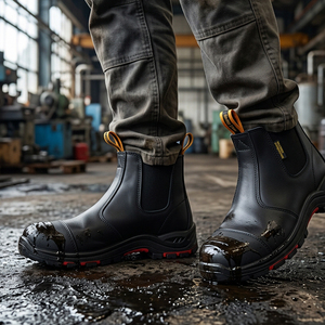 Bottes de sécurité anti-perforation DSF53 Definite pour hommes, avec embout en acier personnalisé, pour les travailleurs pétroliers. - Product Image 3