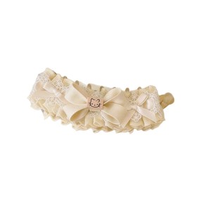 Nouvel Arrivage : Pince à Cheveux Banane Délicate Lexin Style Fille Douce avec Nœud en Dentelle Crème et Motif Écossais - Product Image 5