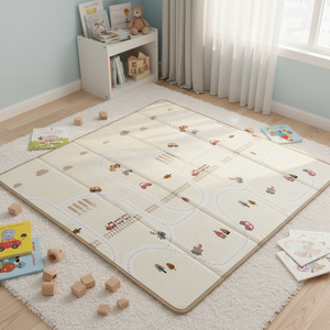 Tapis de jeu pour bébé en mousse IXPE, surface plane, sans bosses, s'adapte parfaitement au sol, <span class=keywords><strong>coussin</strong></span> stable pour les activités quotidiennes des tout-petits en intérieur - Product Image 3