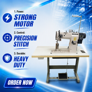 Máquina <span class=keywords><strong>de</strong></span> Coser Industrial Computarizada OREN con Columna, Pie Caminante, Motor <span class=keywords><strong>de</strong></span> Dirección Inversa, Alta Velocidad para Coser Cuero y Calzado RN-8365DM - Product Image 1