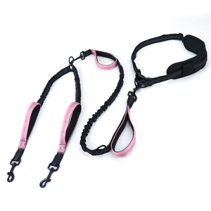 Correa Doble para Perros de Alta Resistencia con Acoplador de Cintura de Nailon, Sin Enredos, Manos Libres, para 2 Perros, para Senderismo y Correr - Product Image 6