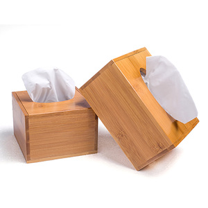 Boîte de rangement réutilisable pour serviettes de table, distributeur Facial en bambou, carré, moderne, personnalisé, vente en gros, unités - Product Image 2