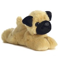 Peluche personnalisée réaliste de chien pug debout pour enfants