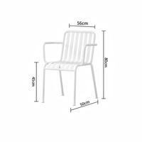 Ensemble table et chaises modernes minimalistes décontractés et imperméables pour patios, terrasses, salons de thé, cafés, en alliage d'aluminium, pour l'extérieur