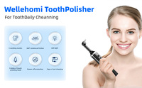 Polisseur dentaire électrique, kit de blanchiment des dents avec lumière LED, 5 embouts de polissage pour usage domestique