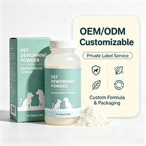 ผงกำจัดปรสิตสำหรับสัตว์เลี้ยงแบบ OEM ฉลากส่วนตัว สำหรับกำจัดหมัดและไร ODM ผลิตภัณฑ์เสริมอาหารสัตว์เลี้ยงตามสั่ง - Product Image 1
