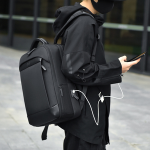 Custom Logo Eco-Friendly Zipper Anti-Theft Multifunction <b>Laptop</b> Travel Business Backpack with Fan Pocket - Product Image 2