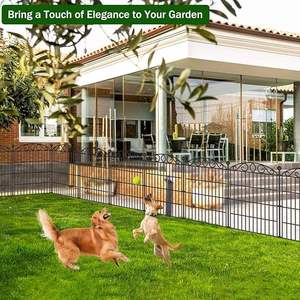 Pagar Halaman Luar Ruangan Dekoratif Tinggi 4 kaki, Penghalang Hewan Peliharaan dari Logam Tahan Karat untuk Anjing Kelinci, Ramah Lingkungan, Tahan Air & Anti Tikus - Product Image 5
