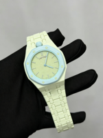 26 Nouvelles Montres Automatiques Mécaniques de Luxe de Haute Qualité en Céramique Carrée Rose et Verte, Style Hip Hop, pour Hommes