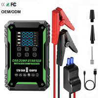Démarreur de voiture portable 6 en 1 avec compresseur d'air, démarreur 3000A, batterie externe, booster de batterie de voiture