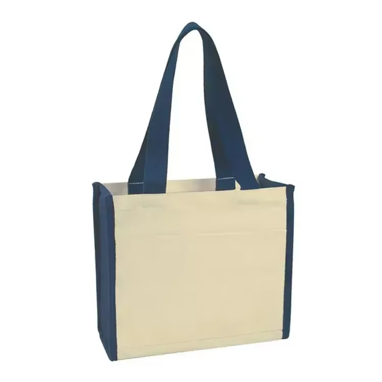 Eco friendly reusable custom logo printed grocery packing organic tote cotton shopping bag