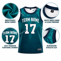 Maillot de basketball personnalisé en maille respirante sans manches, transfert thermique, nom et numéro d'équipe, commandes en gros d'uniformes, OEM, vente en gros