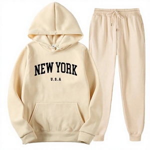 Custom Vintage Men's Tracksuit <b>Set</b> Two Piece 350g Spandex/Cotton Fleece Sweat Suit <b>Jogger</b> Shorts Streetwear Logo OEM - Product Image 2
