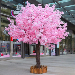 Grand <span class=keywords><strong>arbre</strong></span> artificiel de cerisier rose, plante décorative pour intérieur et extérieur, idéal pour mariages, hôtels et décoration intérieure. - Product Image 1