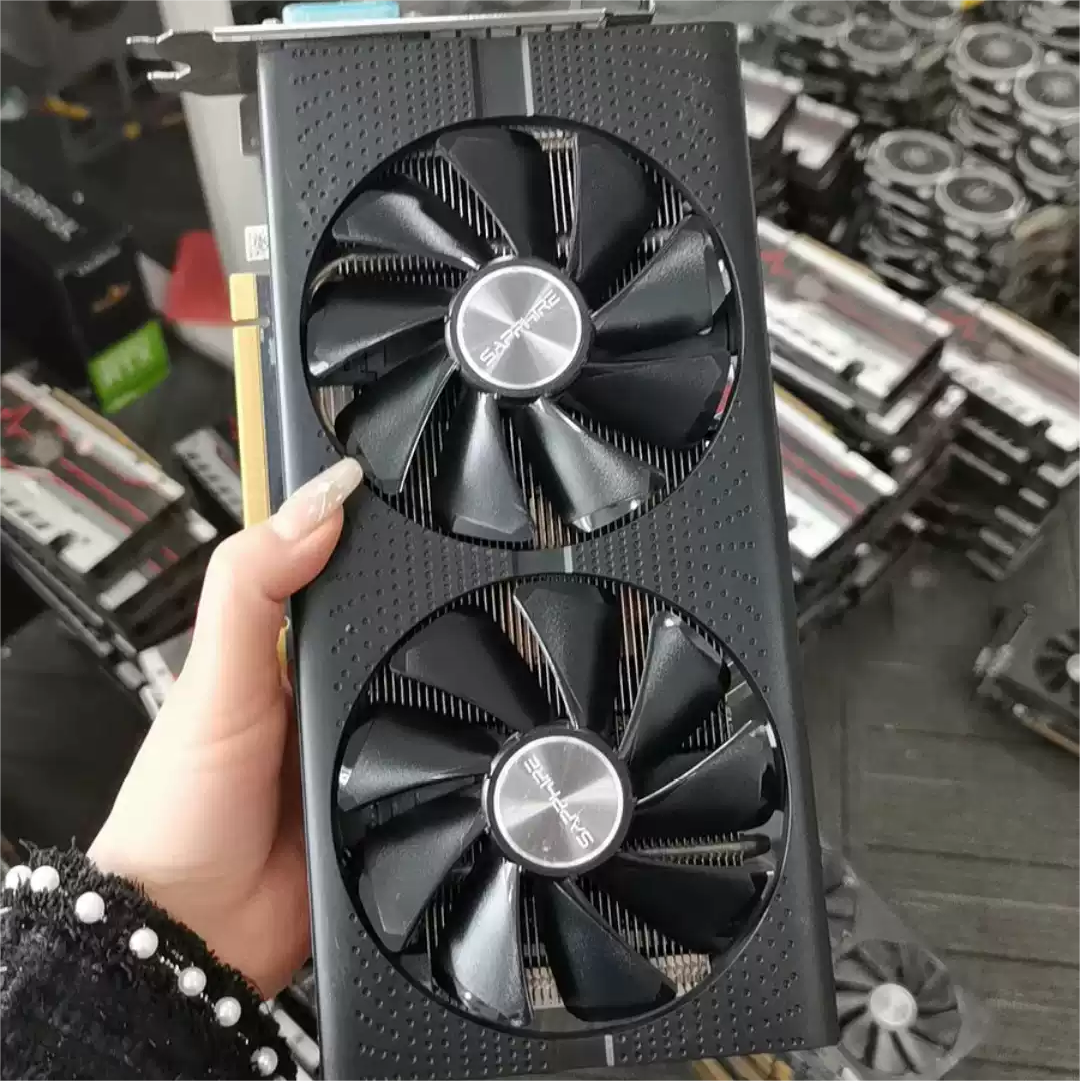 Оригинальные RX 580 8 ГБ использованные видеокарты Sapphire Radeon RX580 графические карты Gpu для настольных компьютеров