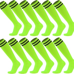 Unisex Youth 100% Polyester Fleece Crew <b>Moisture</b>-Wicking Cushioned Athletic <b>Socks</b> for Running/Cycling/Hiking with Non-Slip Grip - Product Image 1