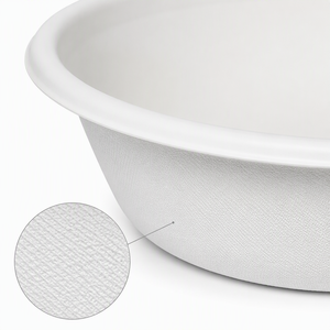 Bol compostable en bagasse 500ml 24oz 32oz sans PFAS, en pulpe de canne à sucre, pour salade, soupe, poke, riz, à emporter, événements, traiteur, usine - Product Image 2