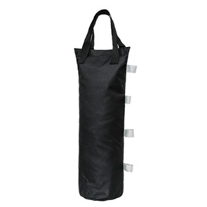 Sac de sable d'extérieur D15 H50cm, capacité 10L, tissu Oxford 600D, couleur unie noire, pour support de tente, sports de plein air - Product Image 3