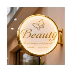 Letras de Caja de Luz Metálicas Personalizadas de Doble Cara para Exteriores, Letreros de Negocio, Letreros de Cuchilla, Señalización Exterior - Product Image 5