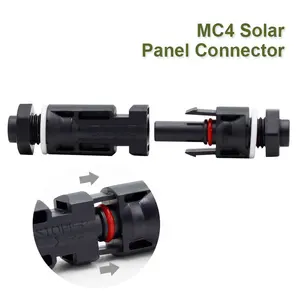 1000V MC4 पीवी कनेक्टर निविड़ अंधकार IP68 सौर पीवी प्रणाली कनेक्टर डीसी पी. वी. प्लग सॉकेट