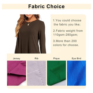 เสื้อยืดคอกลมแขนยาวทรงหลวมระบายอากาศสีพื้นเสื้อสตรีทแวร์ขอบโค้งสีพื้นพิมพ์ลายซิลค์สกรีนแบบกำหนดเองสำหรับฤดูร้อน - Product Image 2