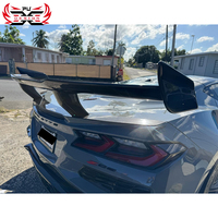 Aileron arrière en fibre de carbone sèche PU-Design pour Chevrolet Corvette C8 Z06, amélioration du pare-chocs, style ZR1, kit carrosserie