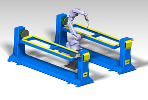 Posicionador Robótico Industrial Automático Tipo H de un Solo Eje FANUC KUAKA CNGBS-02-H300/500, Motor PLC, Carga 500kg, 500W, Rotador de Soldadura - Product Image 3