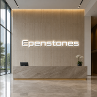 Panneau LED miniature personnalisable, logo d'entreprise, fond mural, acrylique, verre gravé, lettres lumineuses, multicolores