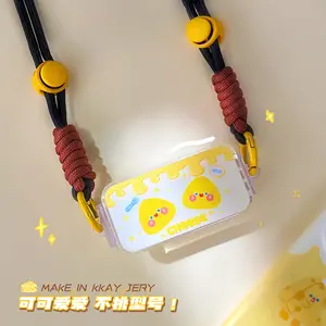 Cheese Style Cute Cartoon Design Phonecase Clip Shoulder Sling Phone Lanyard Crossbody CellPhone Strap Holder With Detachable