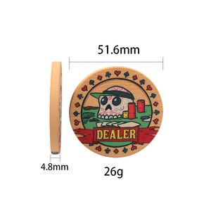 Phòng Poker phụ kiện sòng bạc thương hiệu tùy chỉnh gốm sang trọng keramik nút đại lý Poker 52mm đại lý lớn - Product Image 6
