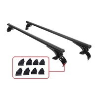 Barres transversales de toit de voiture universelles en aluminium, capacité 50 kg, fixation sur attelage, noires