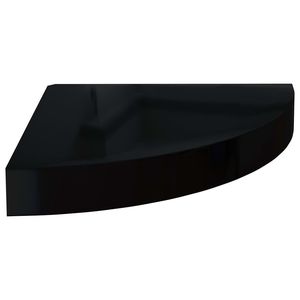 W2B VidaXL lucido nero a nido d'ape MDF mensola angolare Set di 2 eleganti armadi da soggiorno - Product Image 2