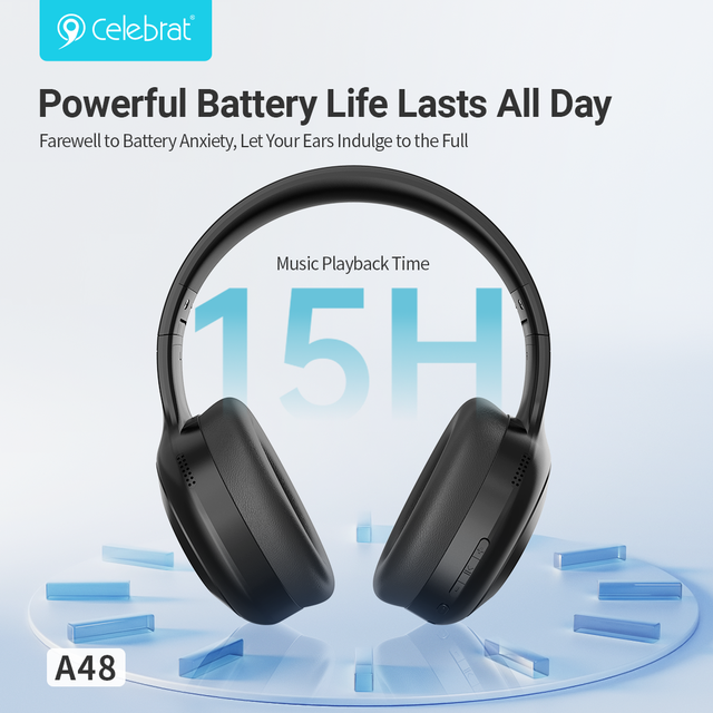Wholesale Wireless Over Ear Headphones 5.4 Foldable Stereo Headset 15H Music Time Supplier A48