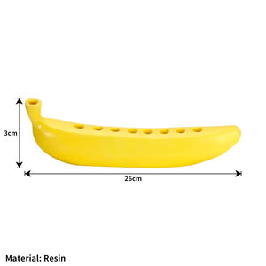 Bougeoir de table Menorah Banane créative Décor en résine Nouveauté Bougeoir Menorah Hanukkah Hanukkah avec 9 trous - Product Image 3