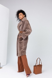 <strong>Plus</strong> <strong>Size</strong> Mink <strong>Swing</strong> <strong>Coat</strong> Long Winter Fashion Button Decoration Cozy and Sexy Casual Outerwear Windproof Mink <strong>Coat</strong> Pastel - Product Image 2