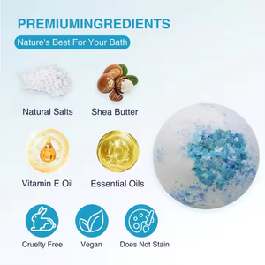 Bombes de bain artisanales au sel de mer profond et aux huiles essentielles, hydratantes, relaxantes, pour bain moussant, soin de la peau, relaxation, aromathérapie - Product Image 2