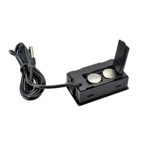 Termómetro digital electrónico integrado para acuario y baño de pies, con sonda impermeable, cable de 1m, DC1.5V, 35.7x16.6mm, LCD