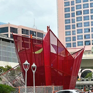 Rete di corda rossa <span class=keywords><strong>nave</strong></span> avventura per bambini su misura arrampicata e equilibrio struttura di gioco per parchi giochi all'aperto e parchi a tema - Product Image 2